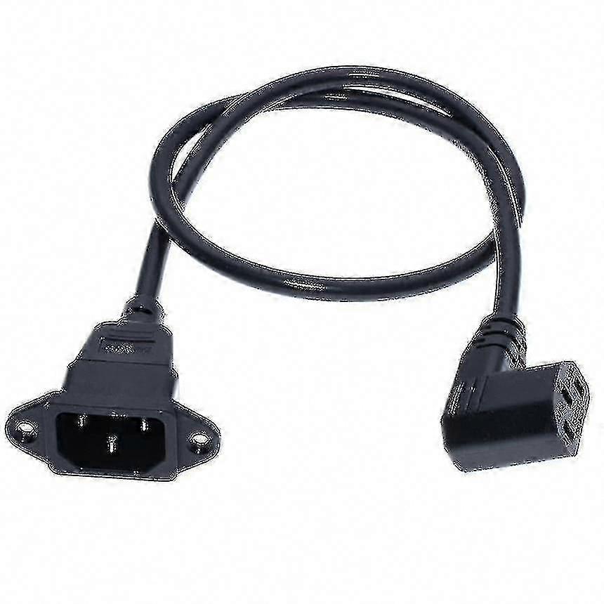 IEC320 C14 to C13 Extension Cable with Screw Holes - Short Power Cord for Electronics