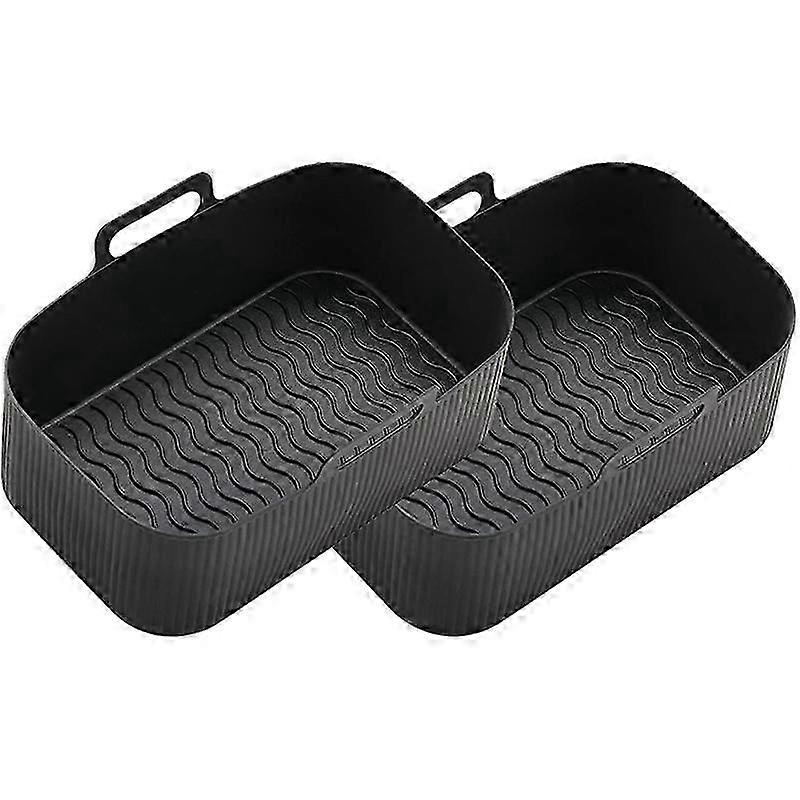 Non Stick Silicone Air Fryer Liners for Ninja Air Fryer Dual, Reusable Cooking Mat Accessory