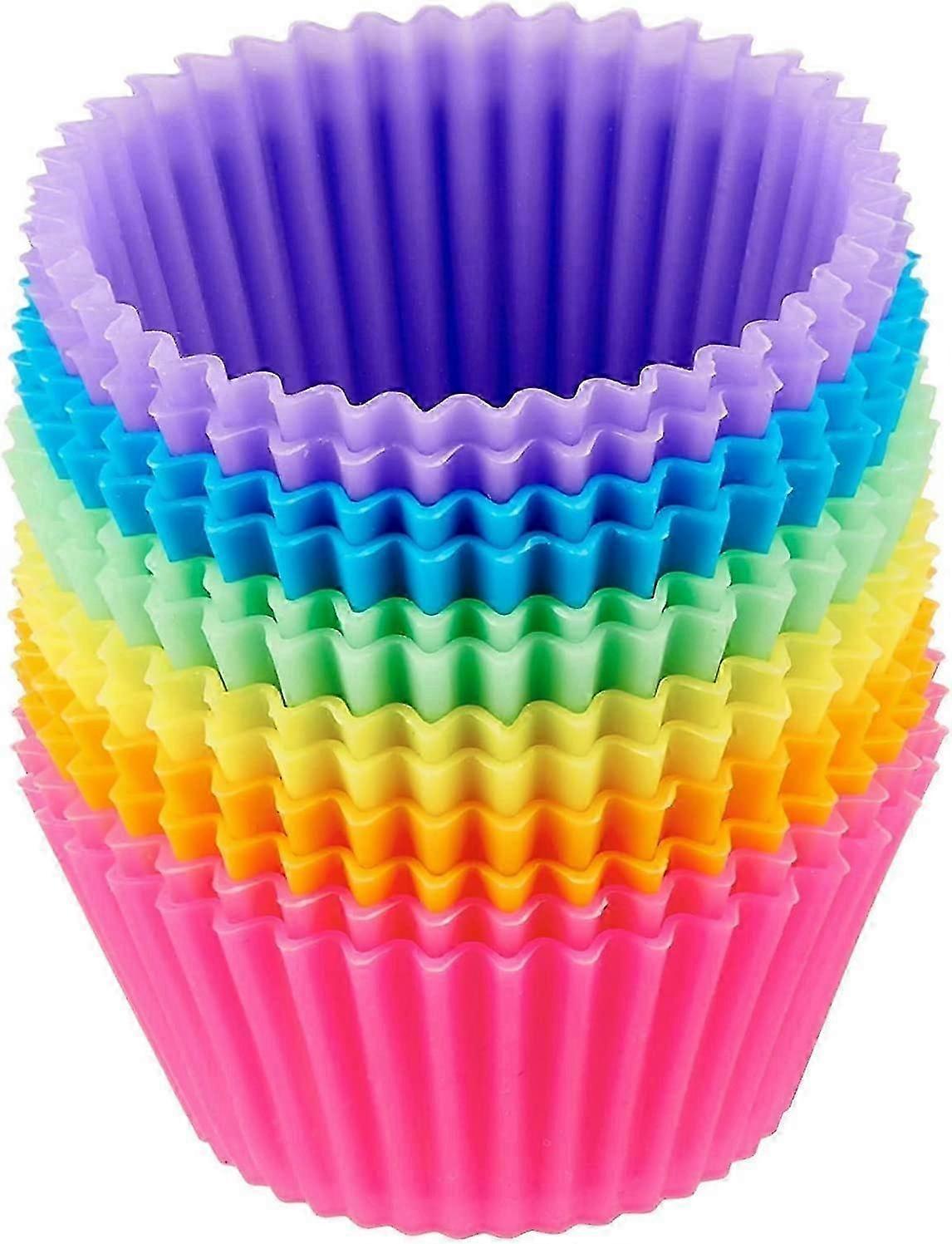 Eco-Friendly 12-Pack Silicone Baking Cups for All Uses