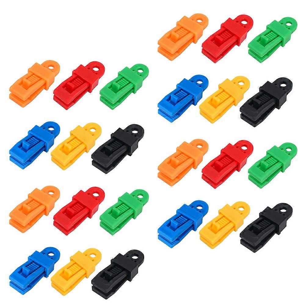 24pcs Multifunctional Wind Rope Awnings Clips for Outdoor Use Made of Durable PP Material Assorted