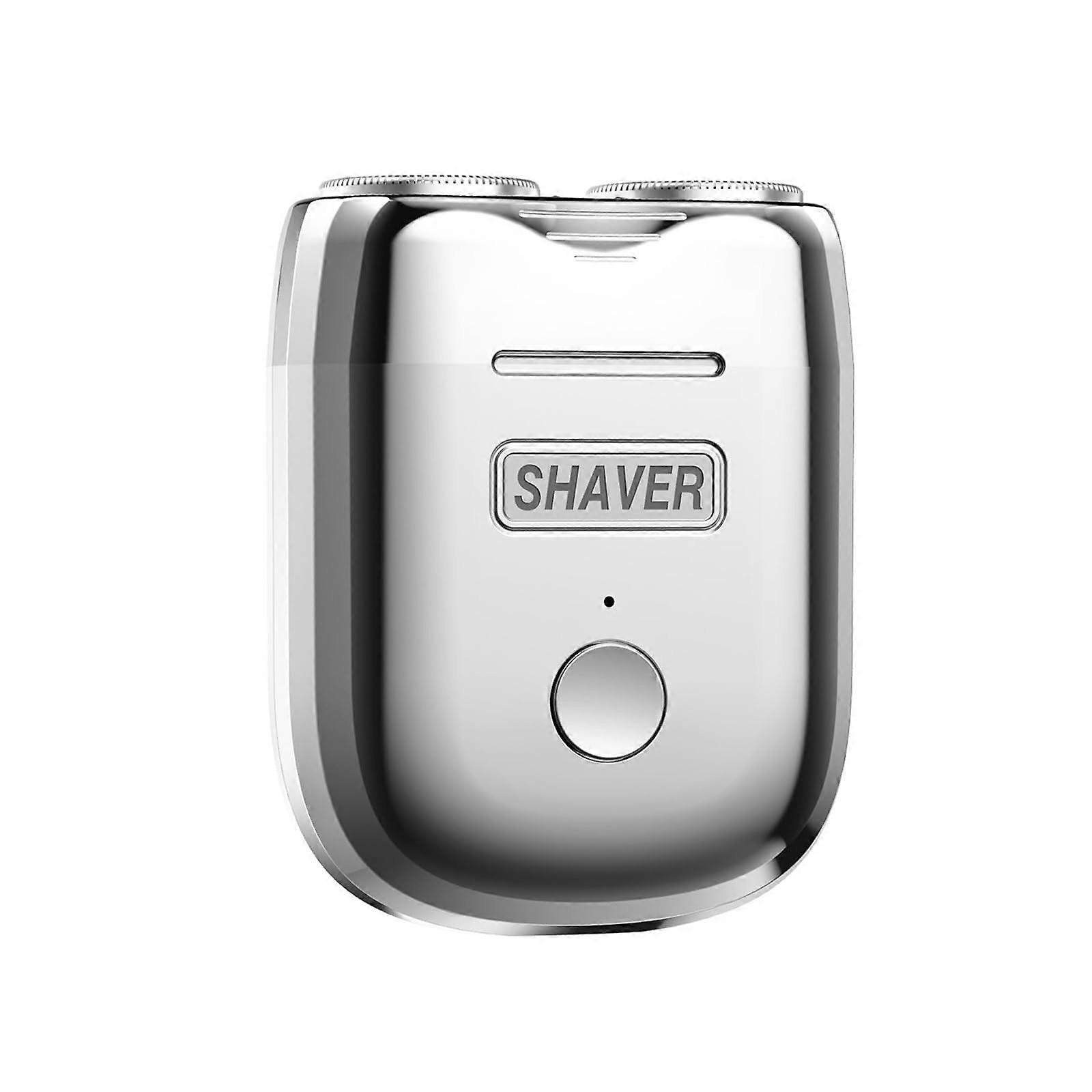 TravelFriendly Electric Shaver for Men with Dual Slip Handling Razor Care Solution Silver