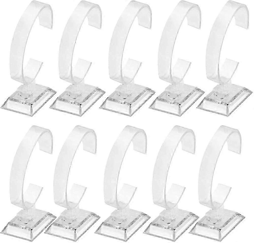 Pack Of 10 Clear Watch Display Stand Holder, Suitable For Home Or Store Use