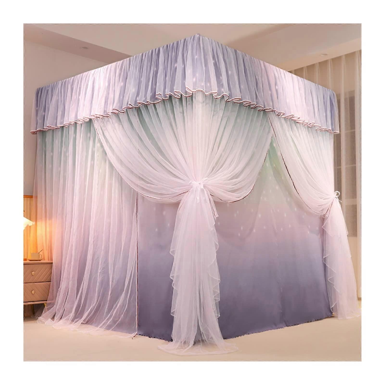 Blackout Bed Canopy, Blackout Bed Curtain, Four Seasons Mosquito Net (180x200x200cm)