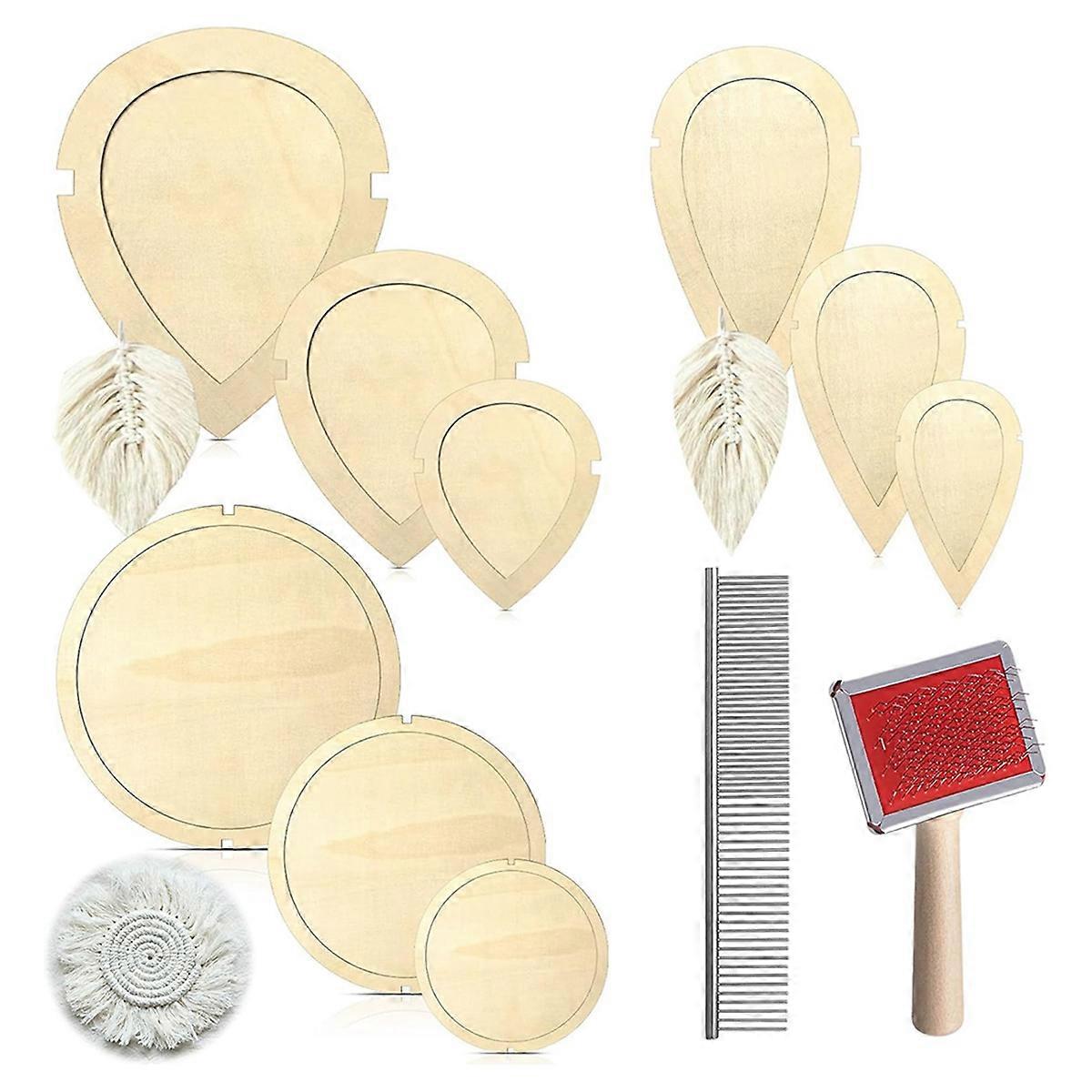 11 PCS Macrame Leaf Cutting Molds and Comb Sets