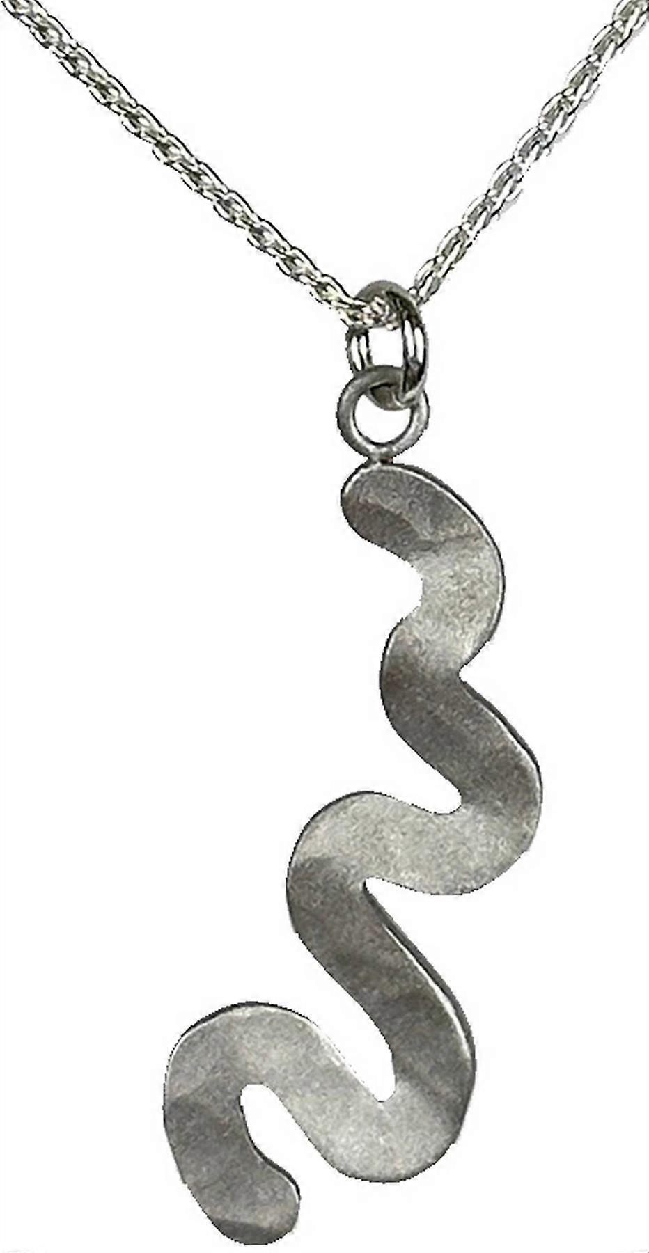 Ti2 Titanium Squiggle Pendant - Natural Silver