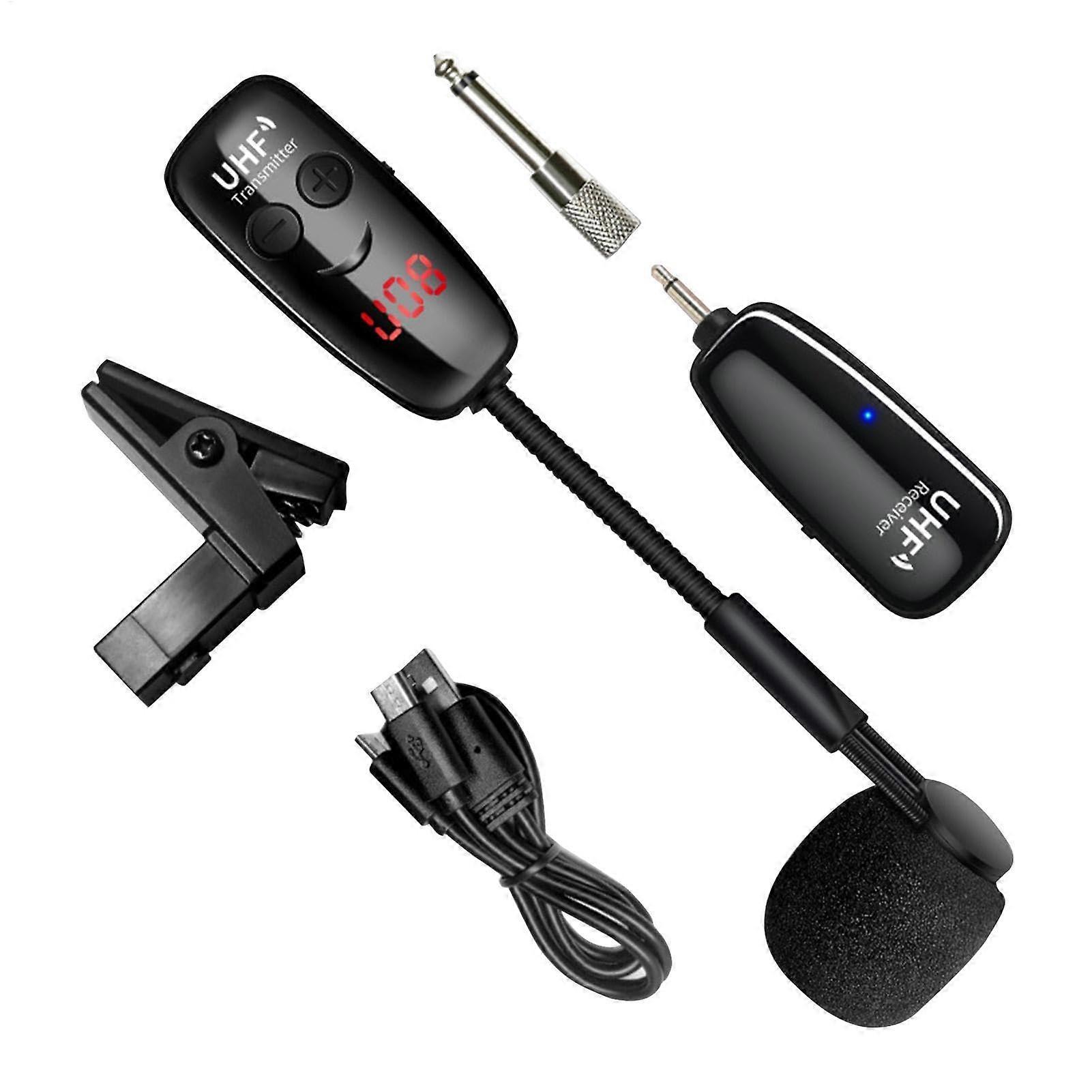 Wireless Saxophone Microphone - Clip-On Wireless Performance Mic for Brass Instruments, Stage Voice Amplifier for Musicians