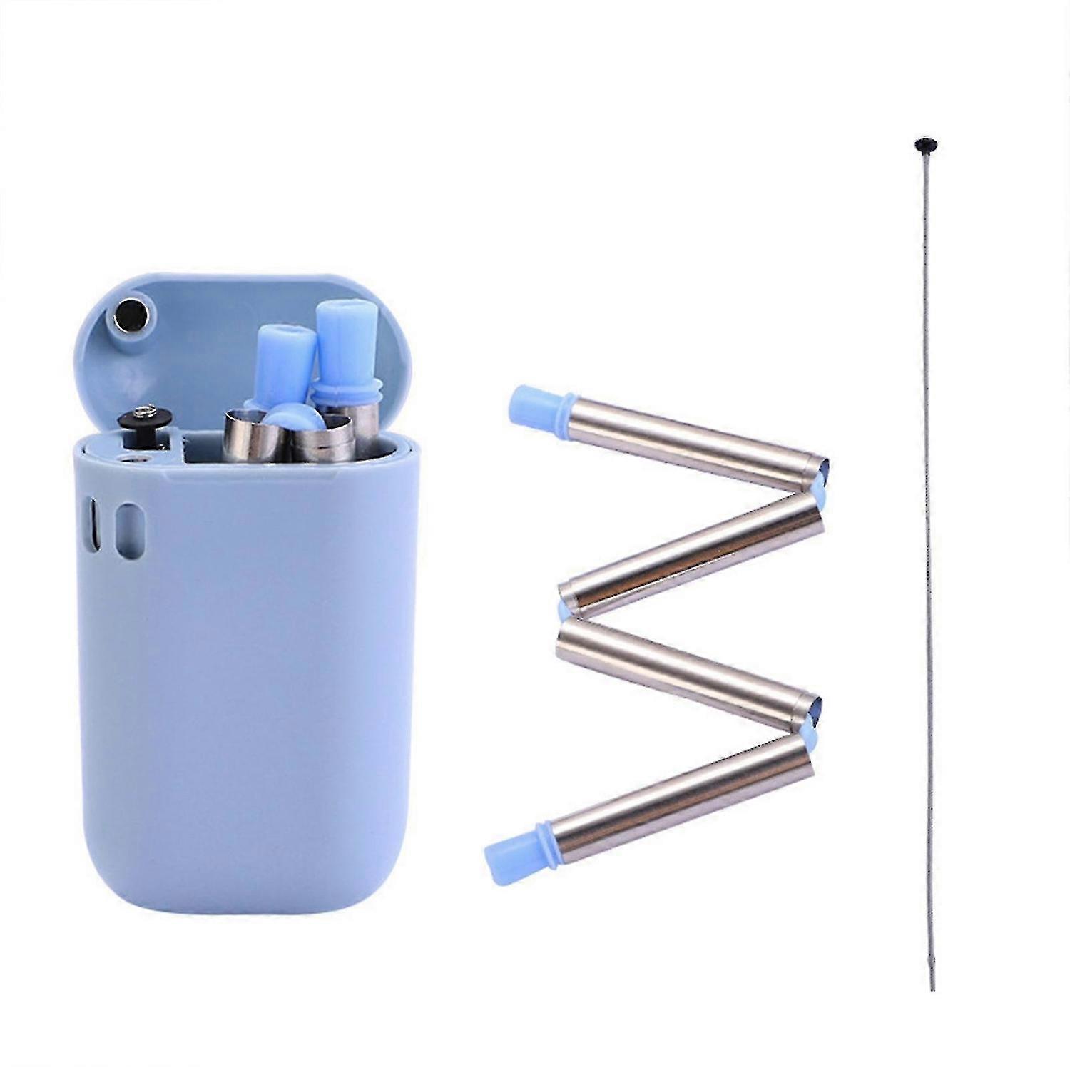 Collapsible Straw with Travel case (Stainless Steel) |Foldable Straws | Reusable Environmentally Fri