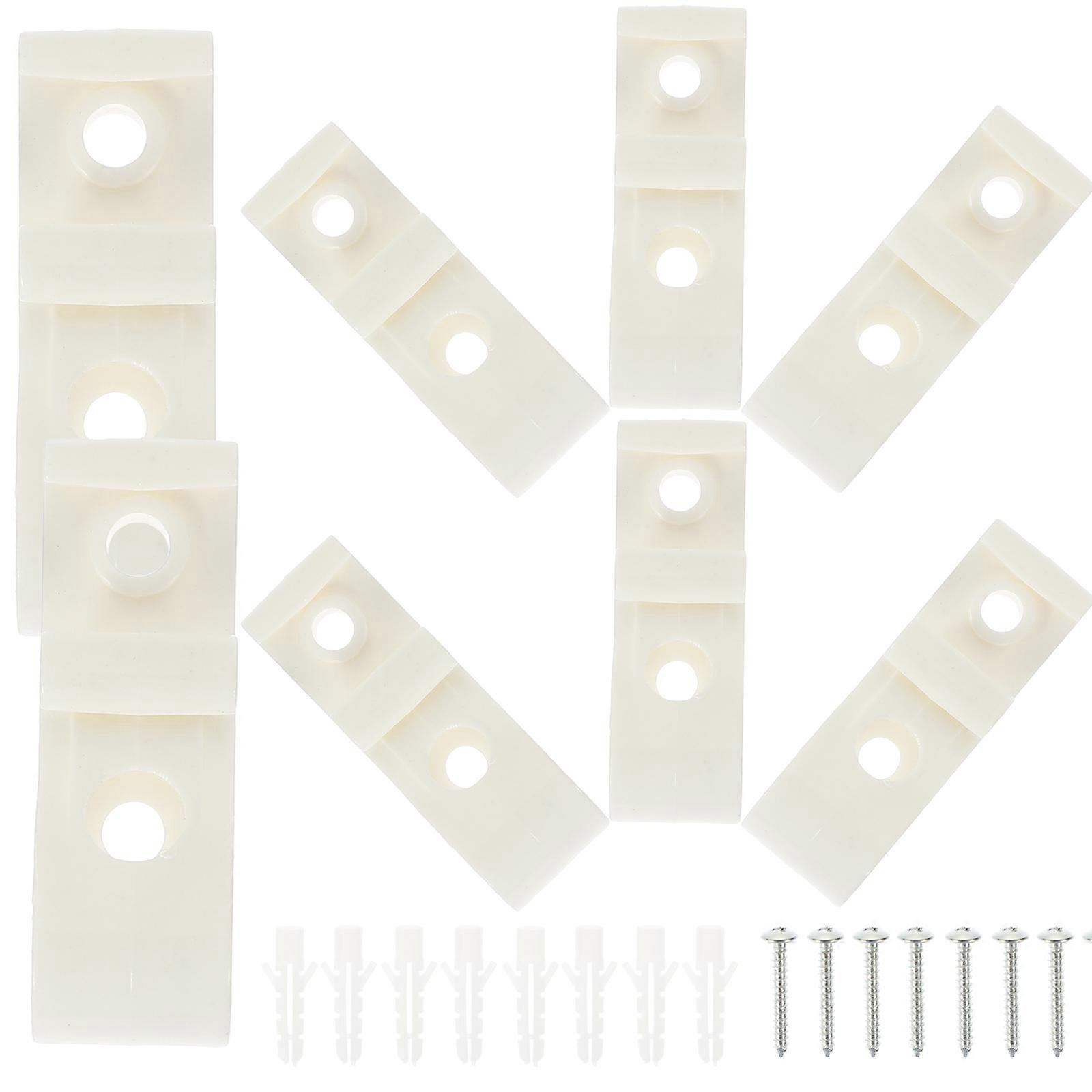 Roller Blind Clips Drape Loop Clip Curtain Hook Vertical Blind Connector Home Decor White 4.8X1.5cm Secure Fastening 8Pcs