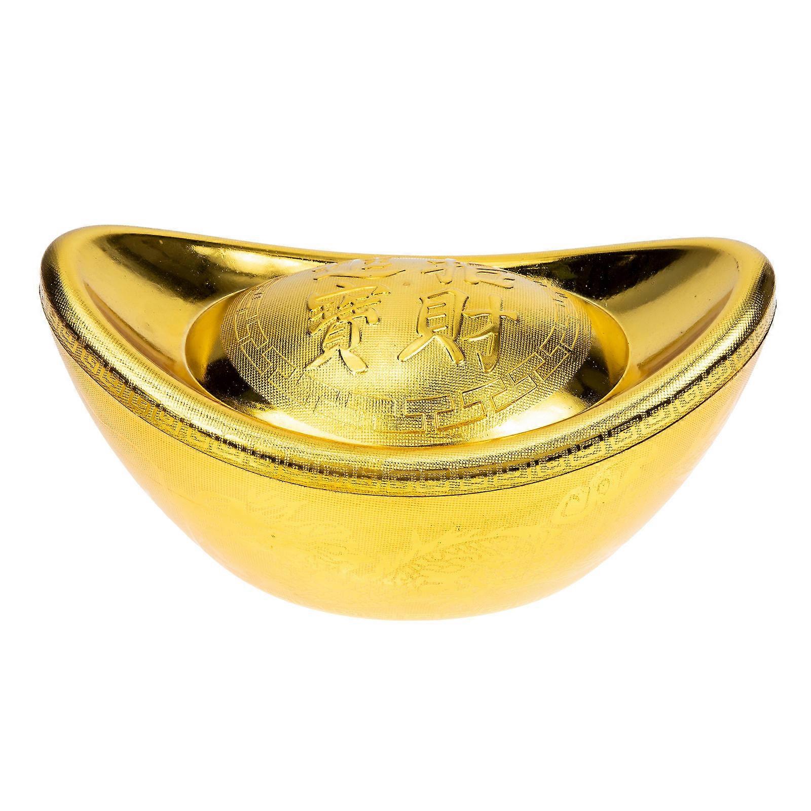 Ingot Shaped Decor Plastic Desktop Ornament Candy Case Home Decoration 1Pack