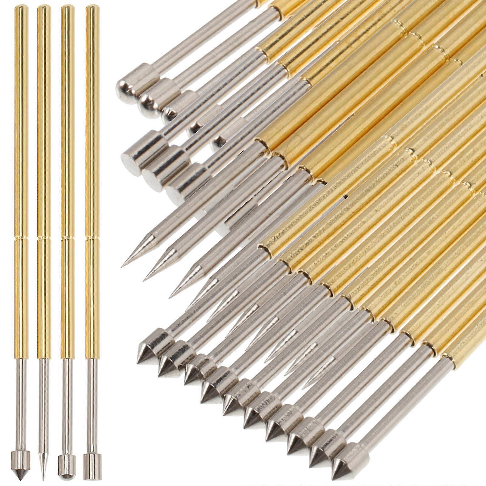 40pcs Spring Test Probes for PCB Conductive Testing with Flat Umbrella Tips for Easy Installation