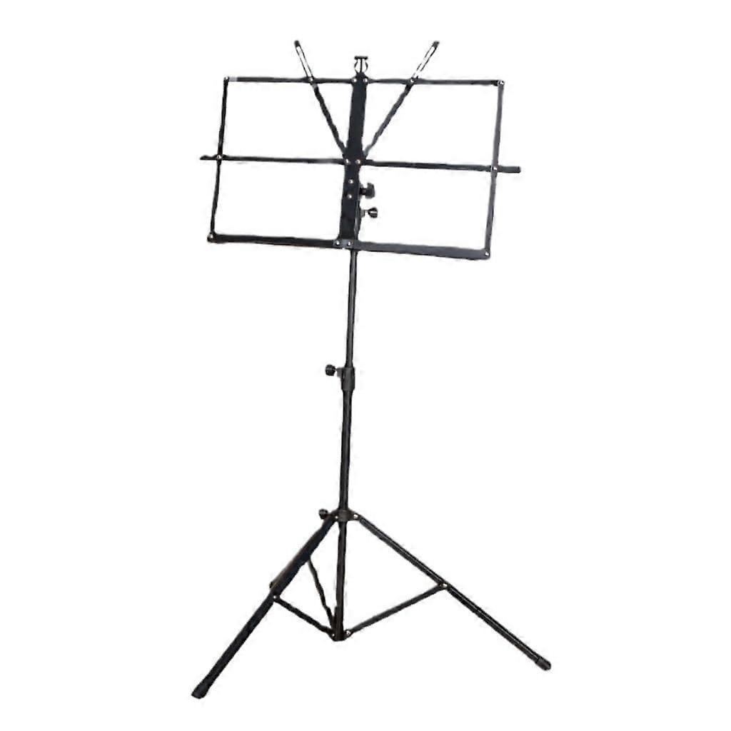 Music Stand Foldable Adjustable Portable for Guitar, Performance Black A