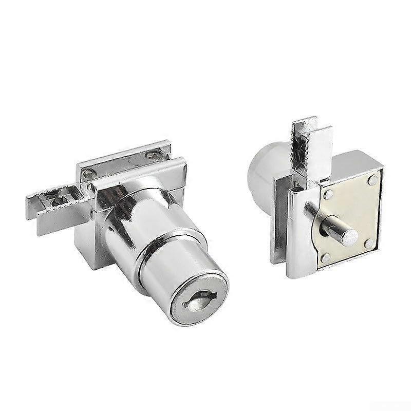 Sliding Door Lock Zinc Alloy for Glass Cabinets, Secure and Durable, 2-Point Locking System, Easy Installation