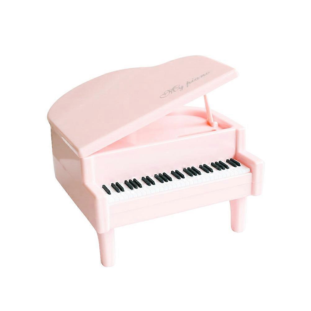 Cute Money Box Desk Accessory For Childrens Savings Piano Design 1Pcs Pink 13.8 x 9.5 x 13cm