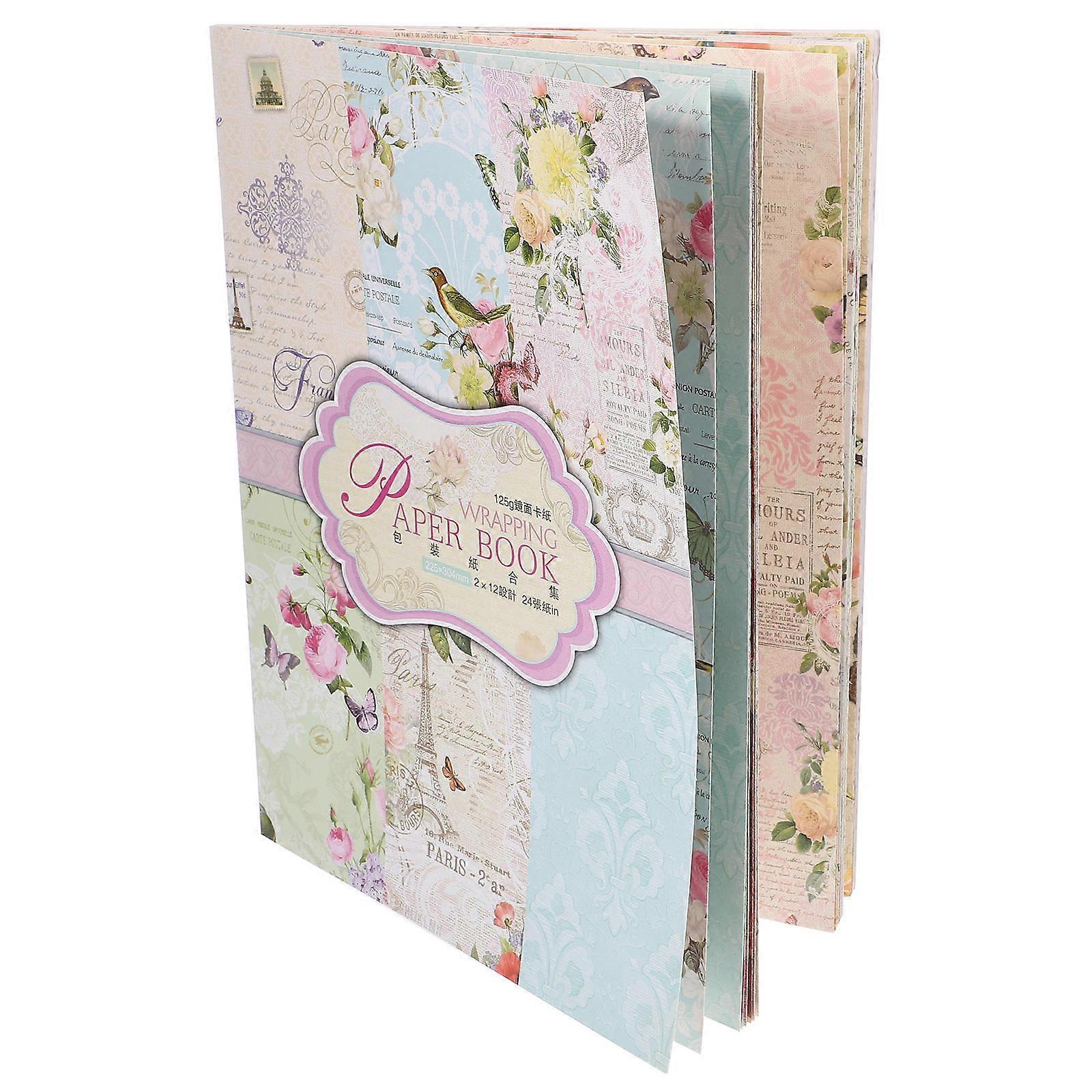 Valentines Wrapping Paper Floral Cardstock Smooth Surface Perfect Wrapper for Various Occasions 24Set
