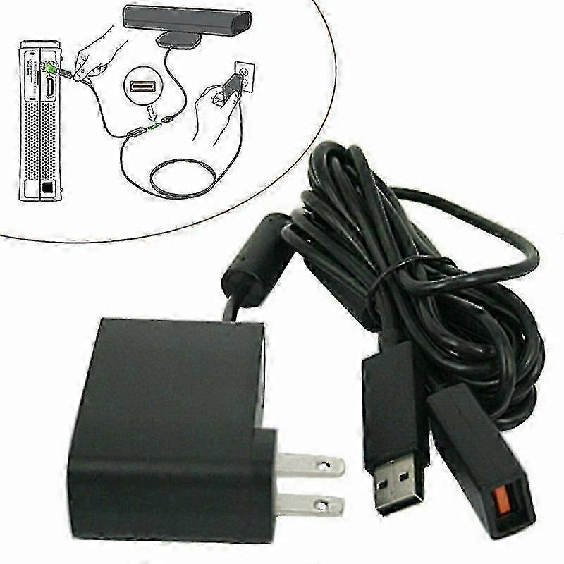 USB AC Adapter Power Supply for  360 & Kinect Sensor Cable