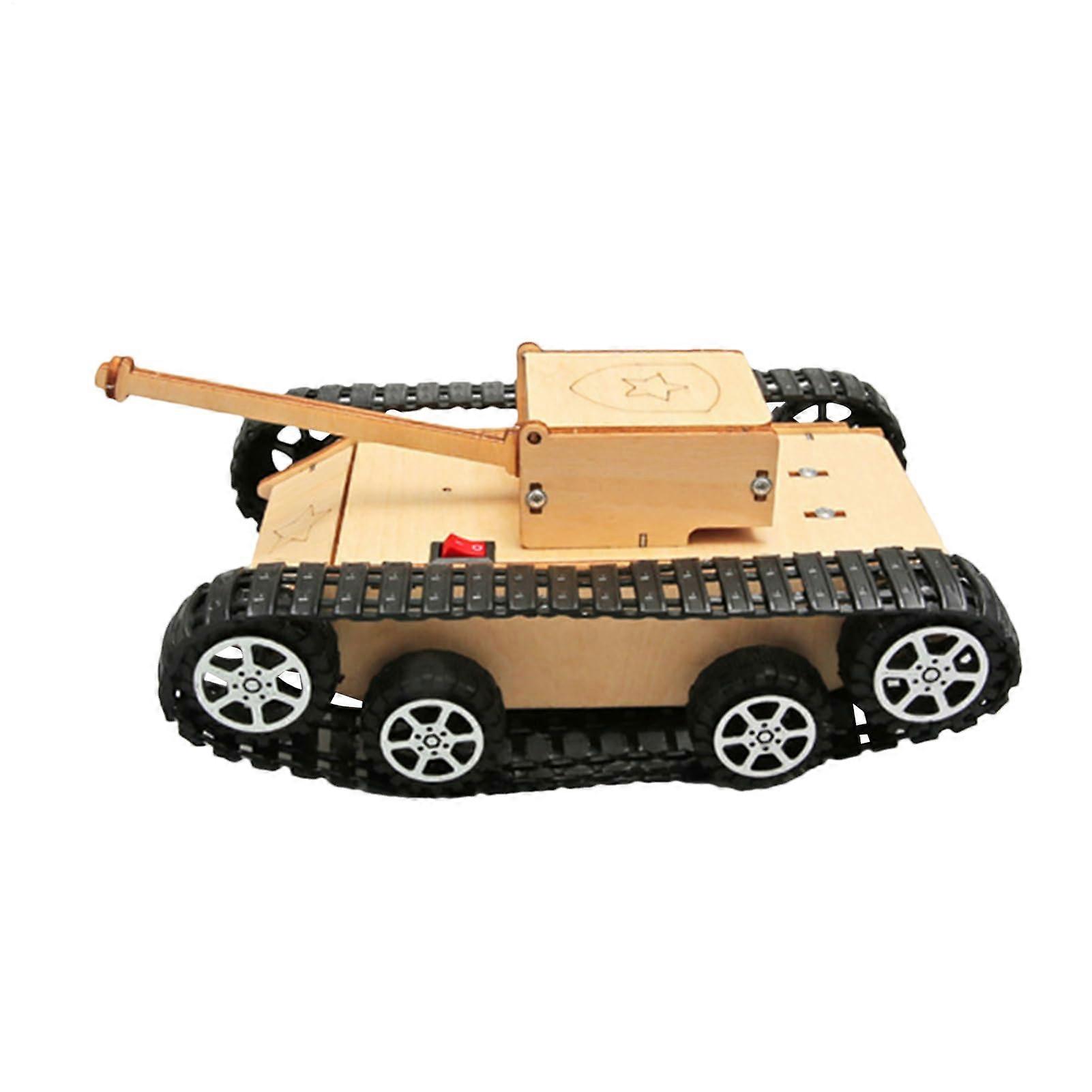 Assembly Vehicle Toy, Electretank Vehicle Toy  Assembly Tracked Tank Car  Science Toy for Educational Learning