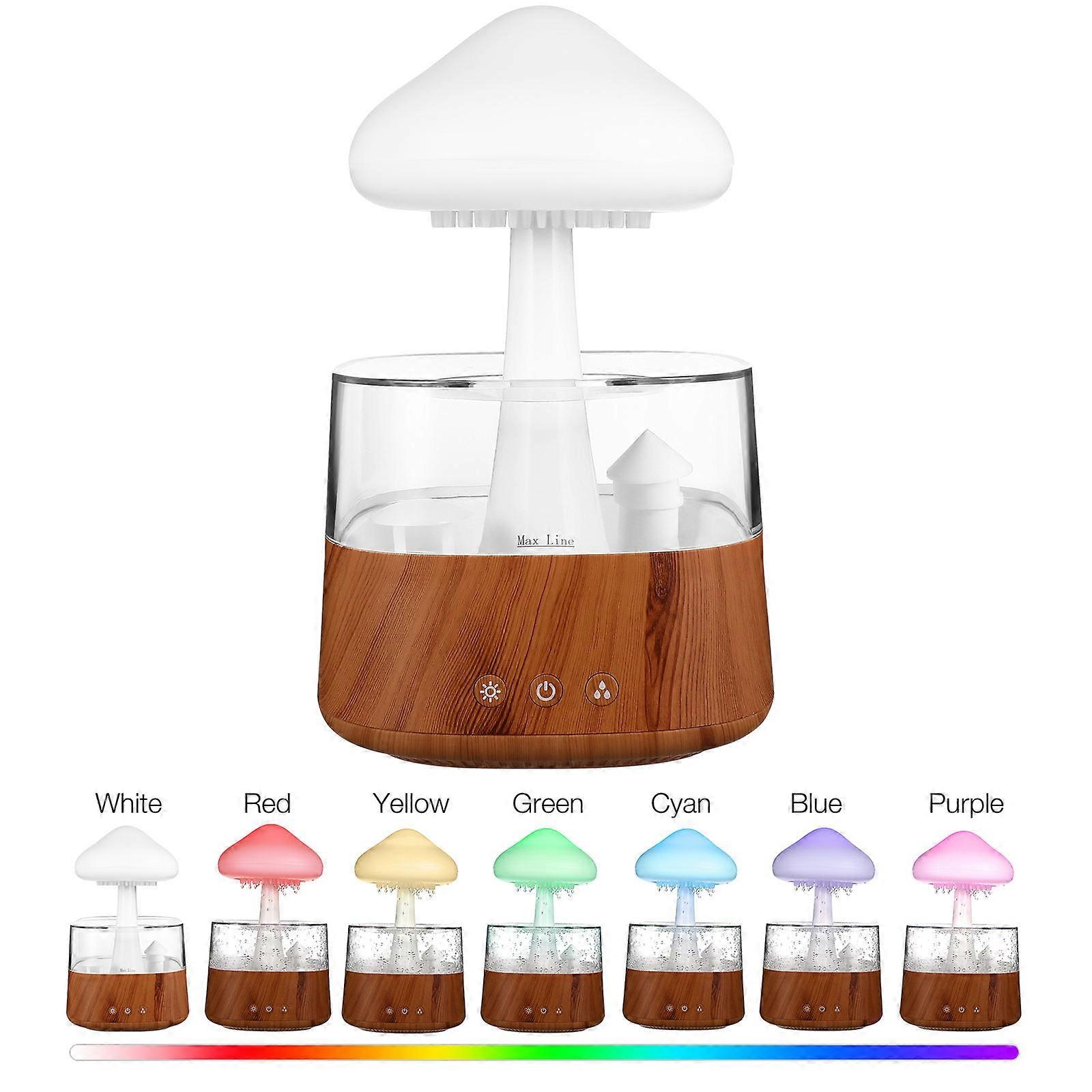 Humidifiers For Home Essential Oil Diffuser Aroma Machine Indoor Atmosphere Enhancement Brown ABS Material 1Set