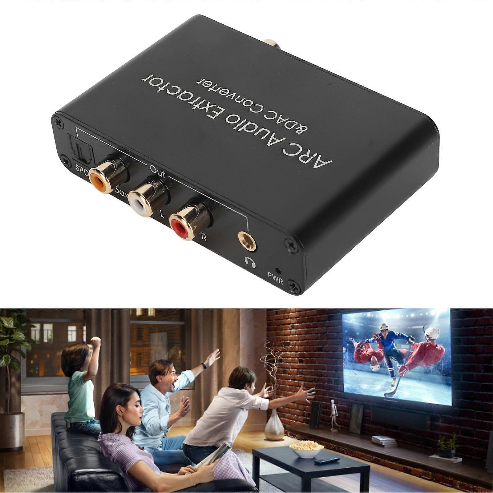 HD Output ARC Sound Extractor 192KHz Optical SPDIF 3.5mm Headphone Port Digital Analog Sound Converter for Home Cinema TV 