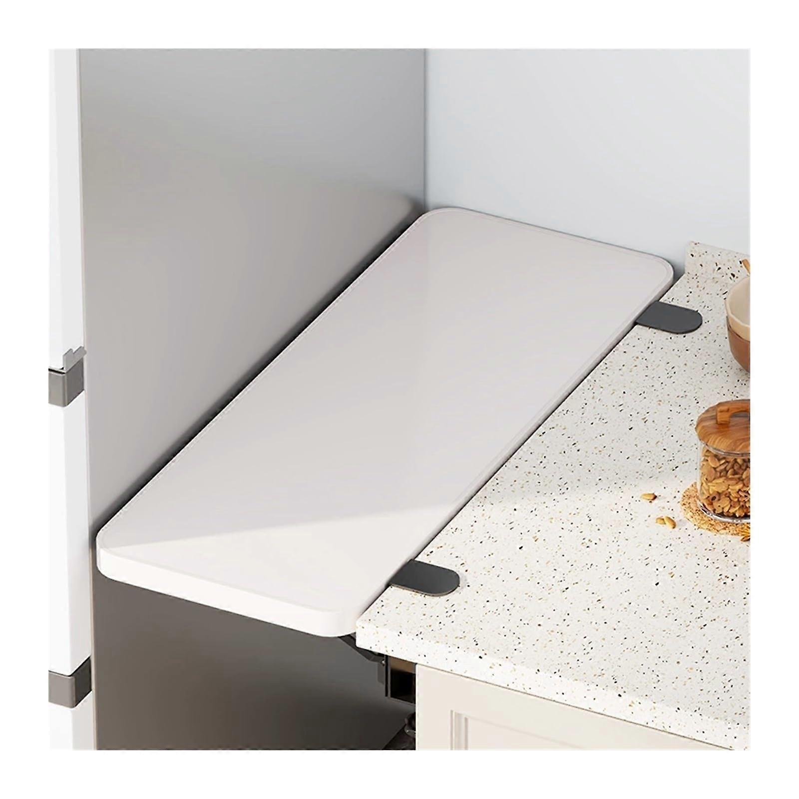 Foldable Desk Extension Shelf Clip On Refrigerator Side 40x20cm Milk Colour