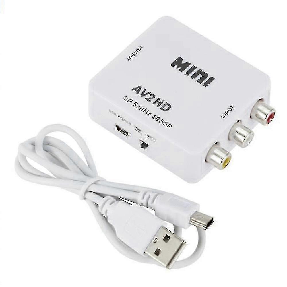 Convertidor de AV a HDMI compatible con audio AV a HDMI p