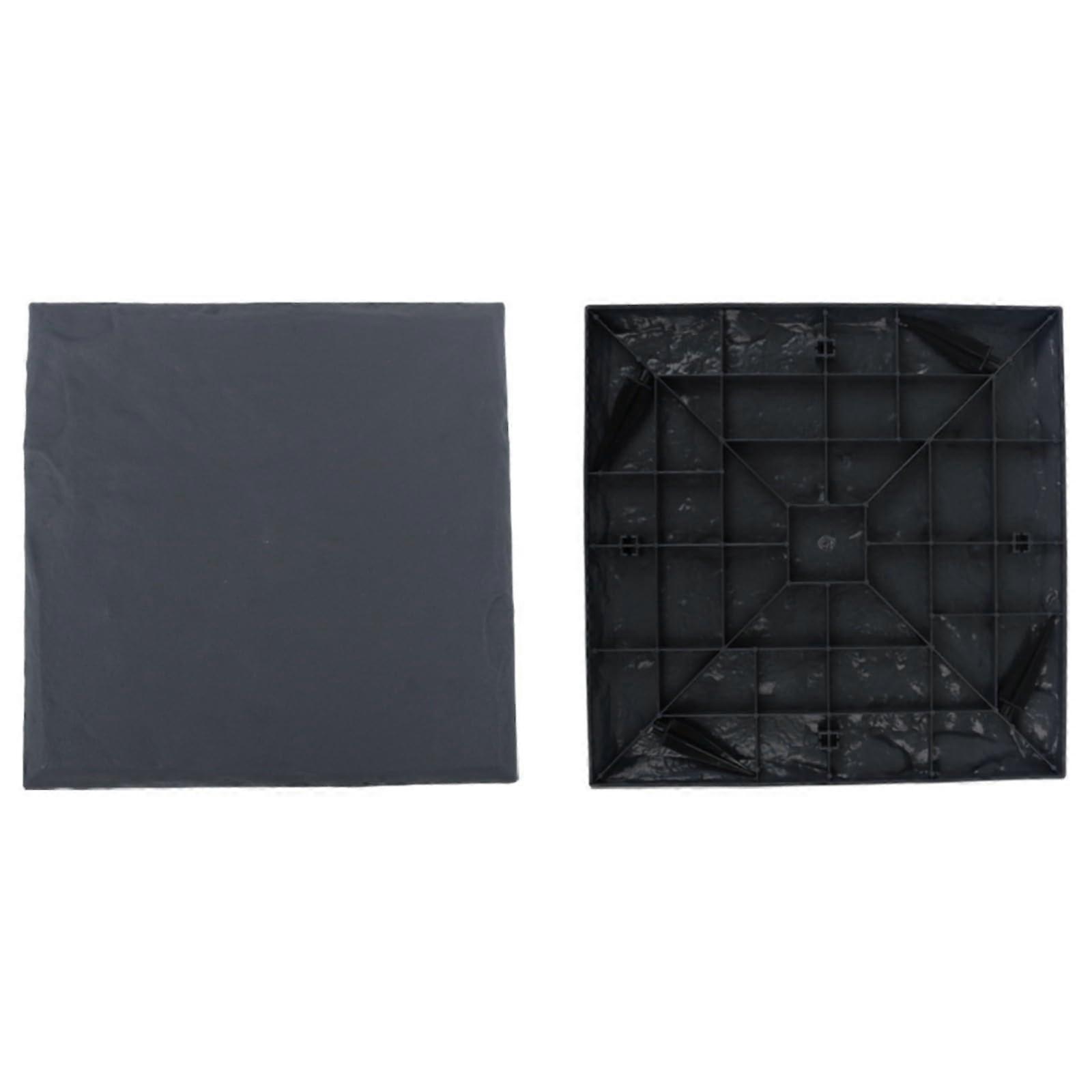 Stepping Stones with Ground Stakes for Home or Garden (Circle Cyan)