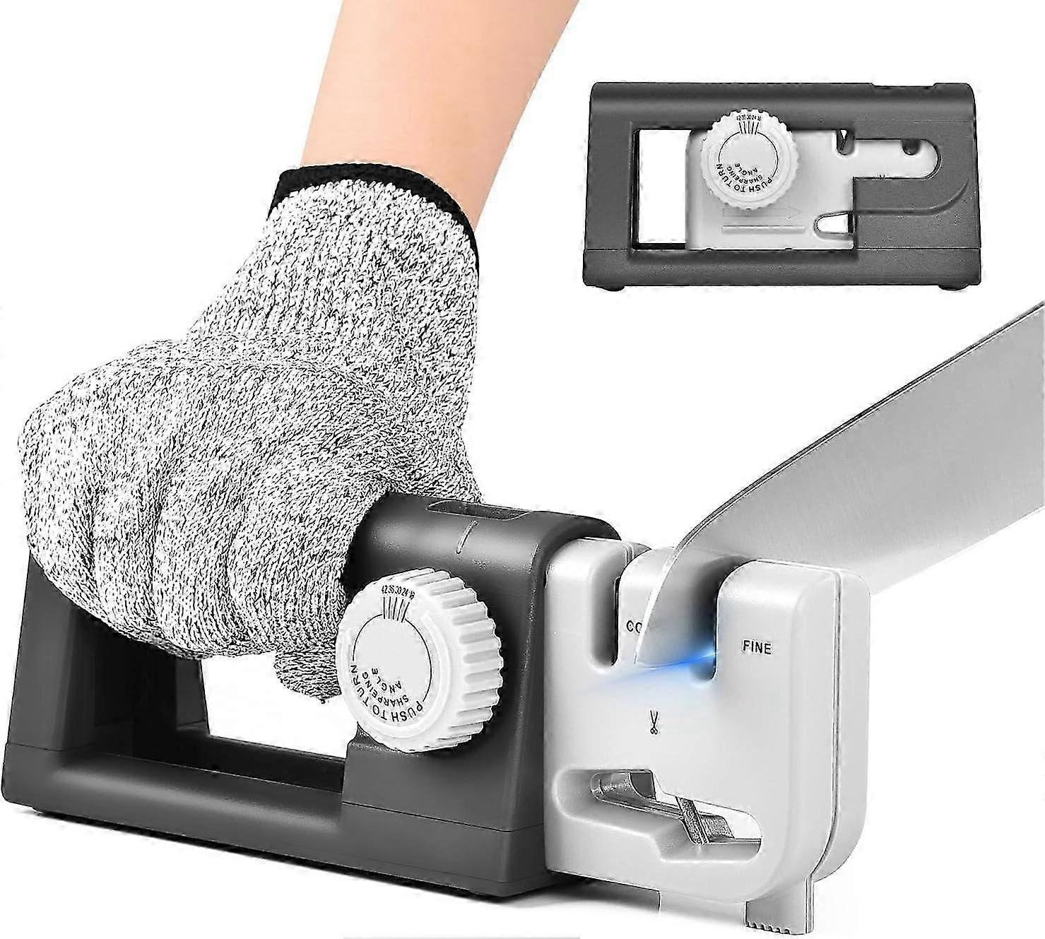 Knife Sharpener Professional Ceramic Tungsten Kitchen Sharpening System 4 Stage