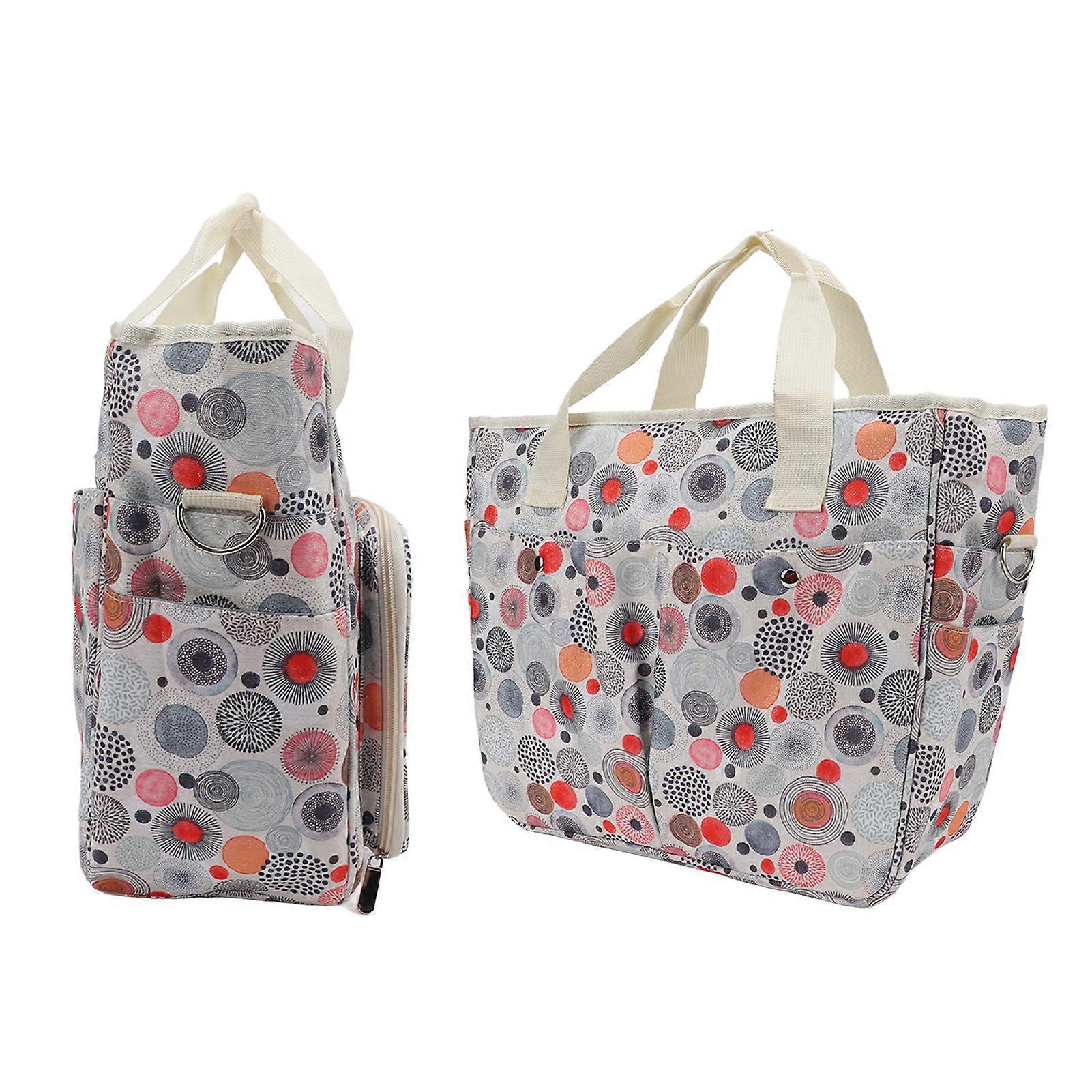 Knitting Bag Oxford Fabric Portable Handle Large Capacity Durable Waterproof Wide Application Crochet BagRound Spot