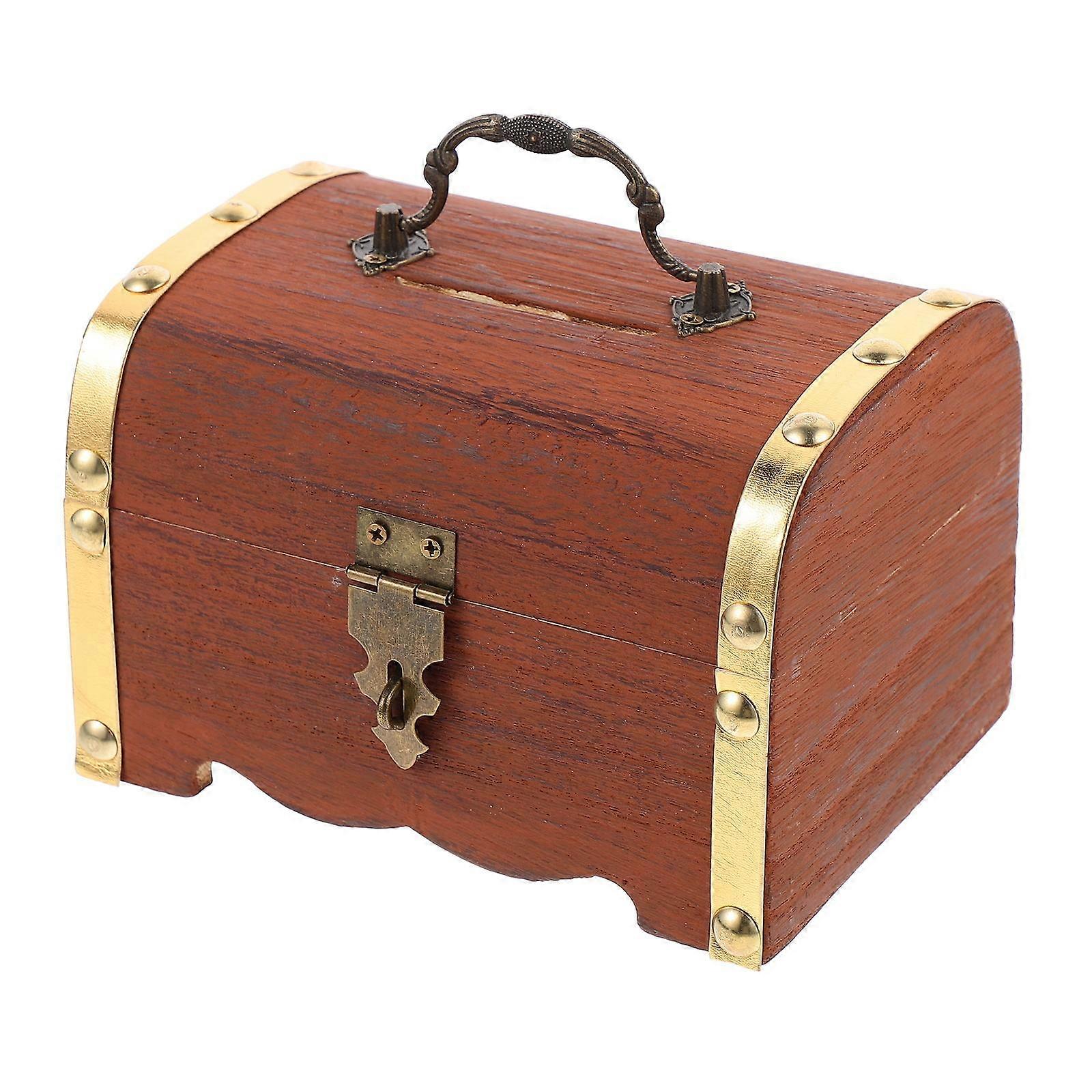 Brown Synthetic Piggy Bank for Kids with Storage Box Design and Coin Organization 1 Pc