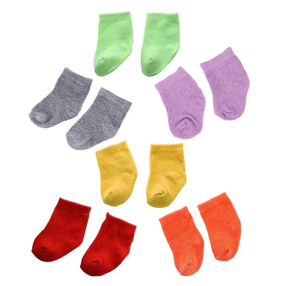 6 Pairs of Decorative Doll Socks Small Toy Socks for Playhouse Ornaments