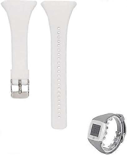 Silicone Watch Strap Replacement Watch Strap for Polar FT4 FT7 Watch (White)