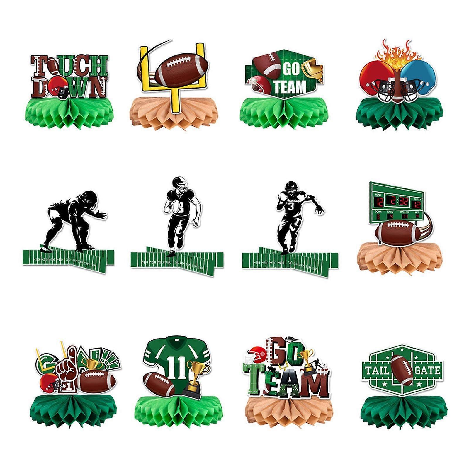 9 Pieces Stylish Paper Party Supplies Durable Paper Football Game Decorations Table Display For Parties