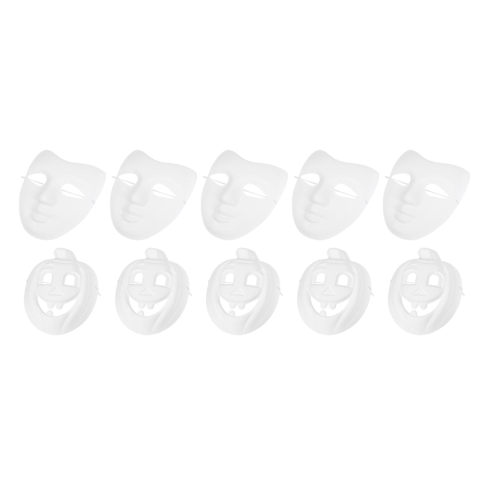 DIY White Paper Masks for Decoration Masquerade Supplies and Comfortable