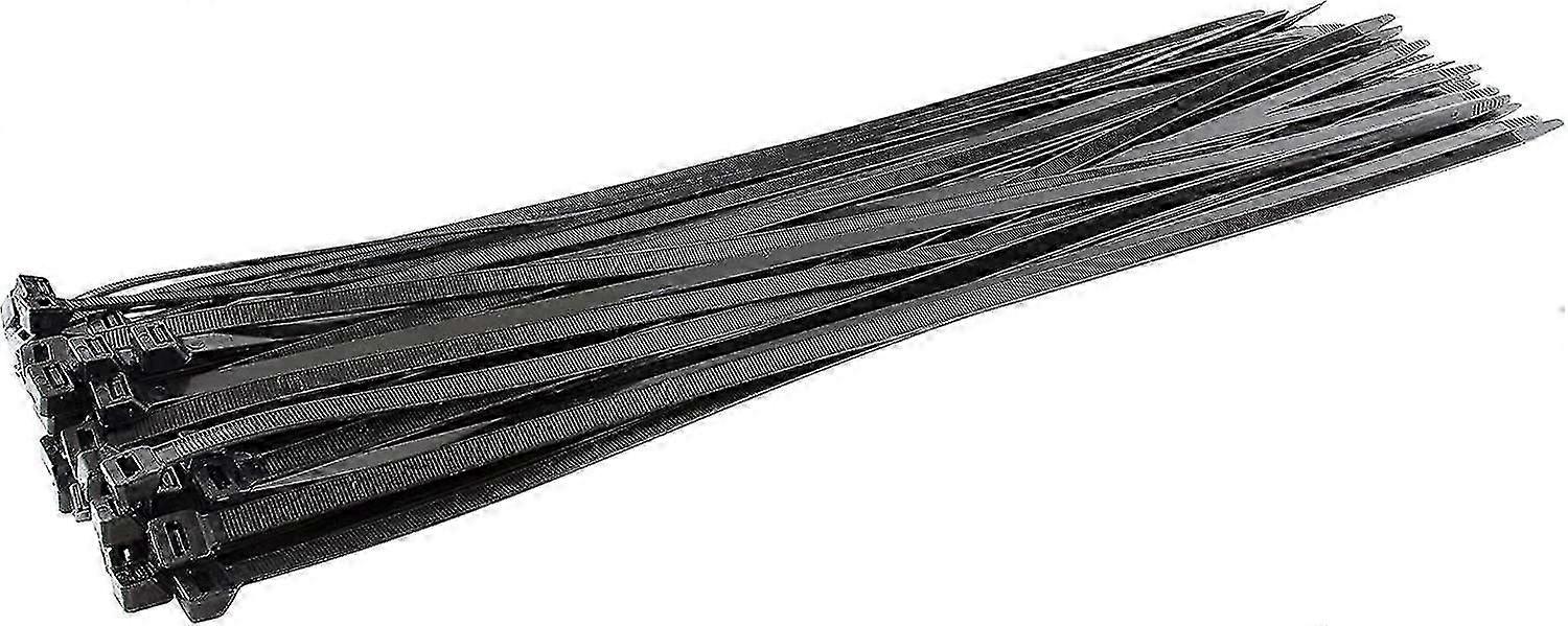 Fascette lunghe in argento resistenti, 370 mm x 4,8 mm, confezione da 100, cerniera in nylon premium