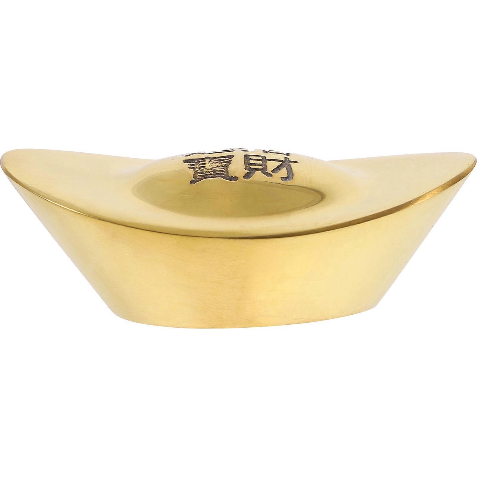 Retro Ingot Shaped Paperweight Pen Holder, Stylish Writing Brush Support, Multi Functional Desk Organizer for Home and Office Decoration