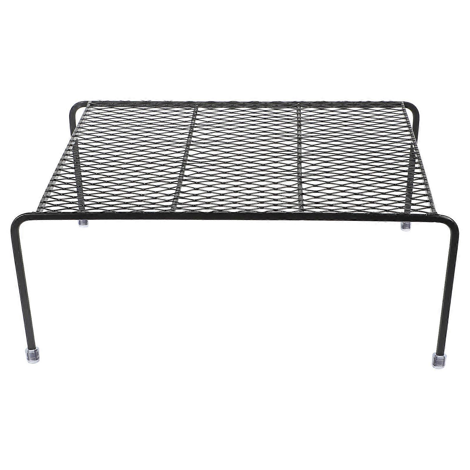 Wire Shelf Rack for Home Use Black Iron Material Large Size 12.5x16.5 Inches