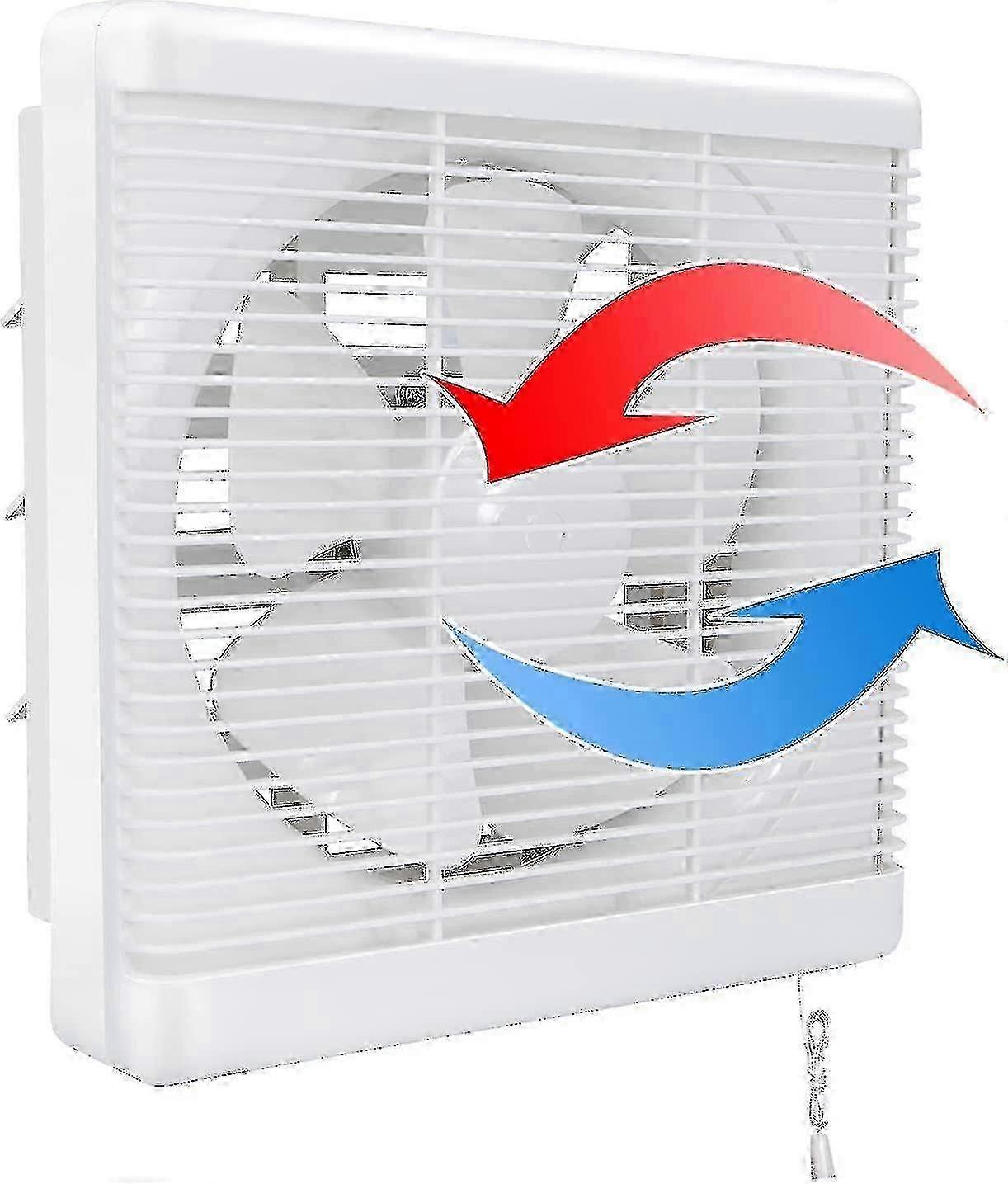 מאוורר פליטה Pb 200 מ '/ שעה 25w, דו כיווני הפיך קיר הר מאוורר אוויר מחלץ אוויר אוורור שקט לאמבטיה מטבח עליית גג חלון מוסך 6 אינץ 'טוב