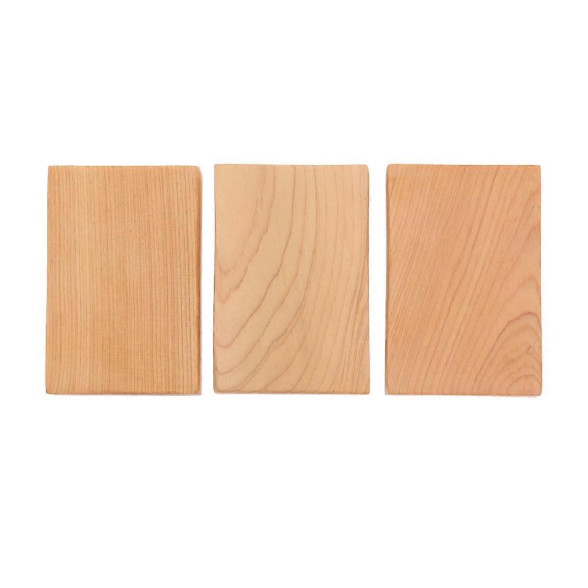 Durable Yellow Craft Wood Block for DIY Use Perfect for Art Projects and Rustic Events 3 Pieces