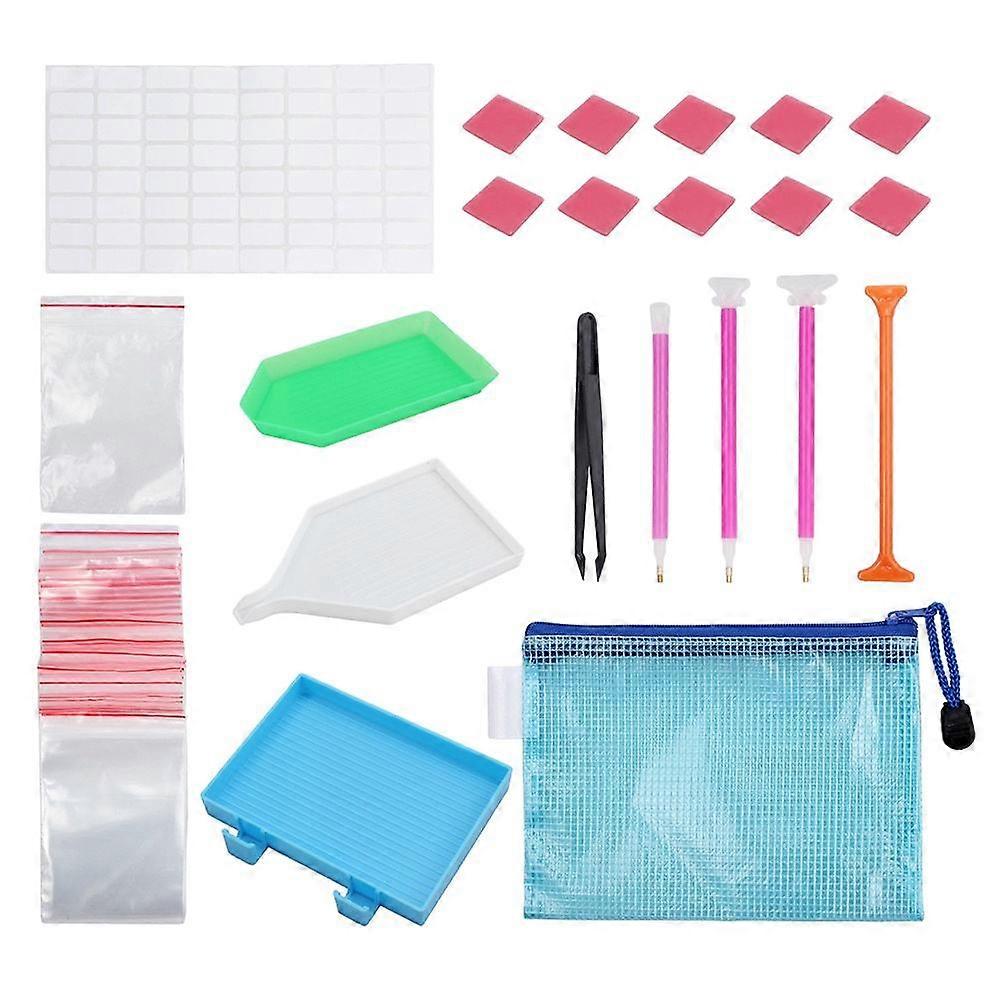 Beads Painting Tool Set 5D Beads Painting Tools Cross Stitch DIY Art Craft Drawing Tools Assorted Color Plastic Suction for Diamonds 70Pcs