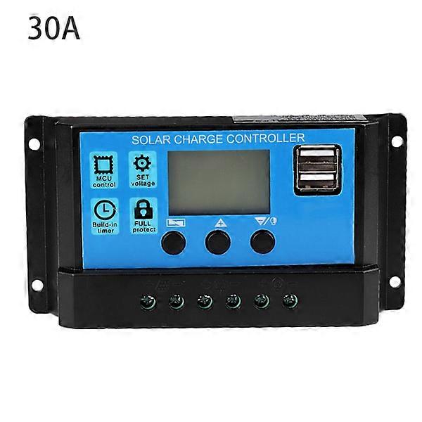 30A 12V 24V automatic solar charge controller PWM regulator (30A)