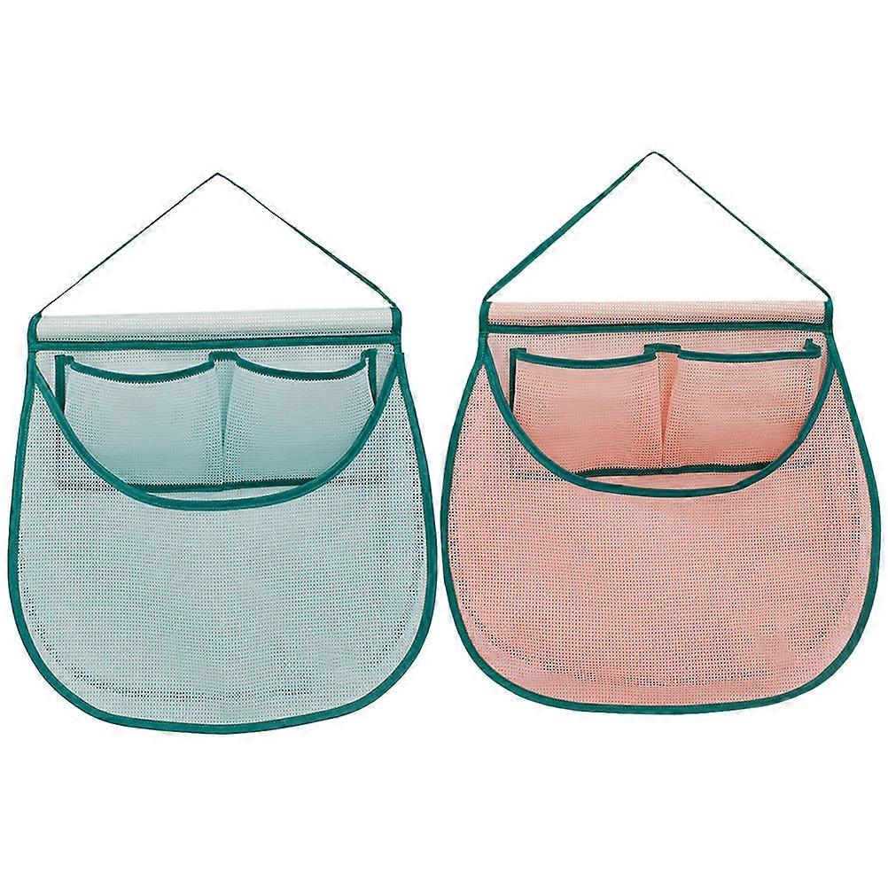 Hanging Mesh Bags for Kitchen Storage   Reusable Net Pouches for Fruits, Vegetables & Bath Essentials   Space Saving Design