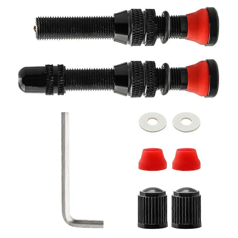 Tubeless Rim Valve 1 Set 9Pcs Bike Accessories Aluminum Alloy Tire Core High Pressure Test 120Psi Replace Broken Valves