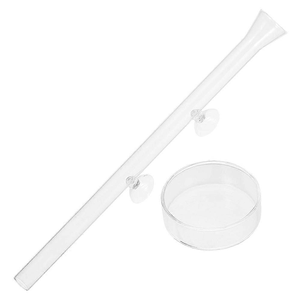 1 Set Clear Acrylic Shrimp Feeder Tube for Fish Tank Use Ensures Accurate Feeding and Prevents Waste