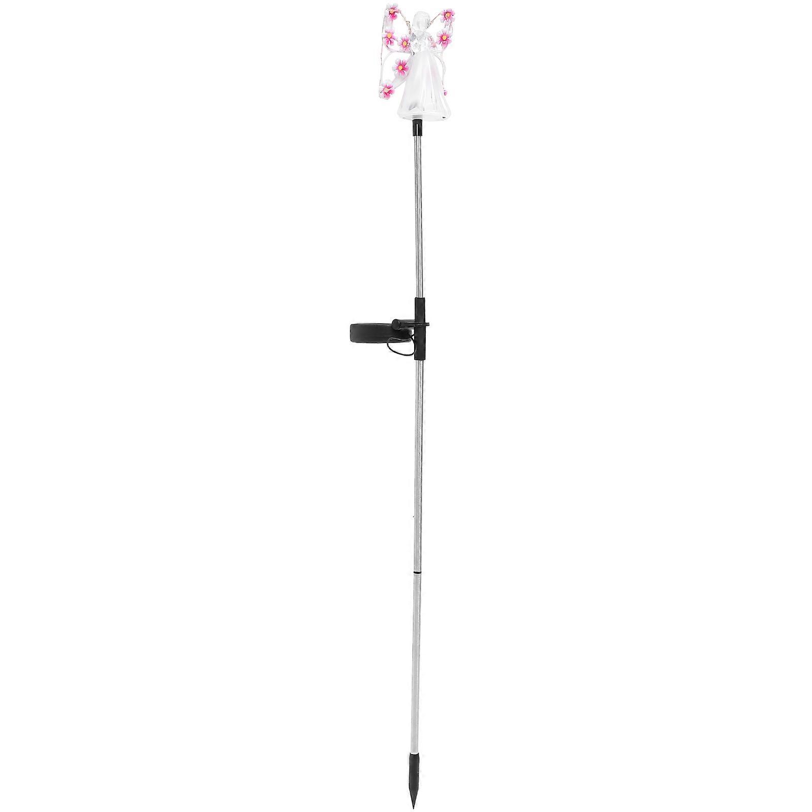 Solar Angel Garden Light Outdoor Cemetery Decoration Stake Weatherproof Grave Lamp Memorial Lawn Energy Saving Easy Installation
