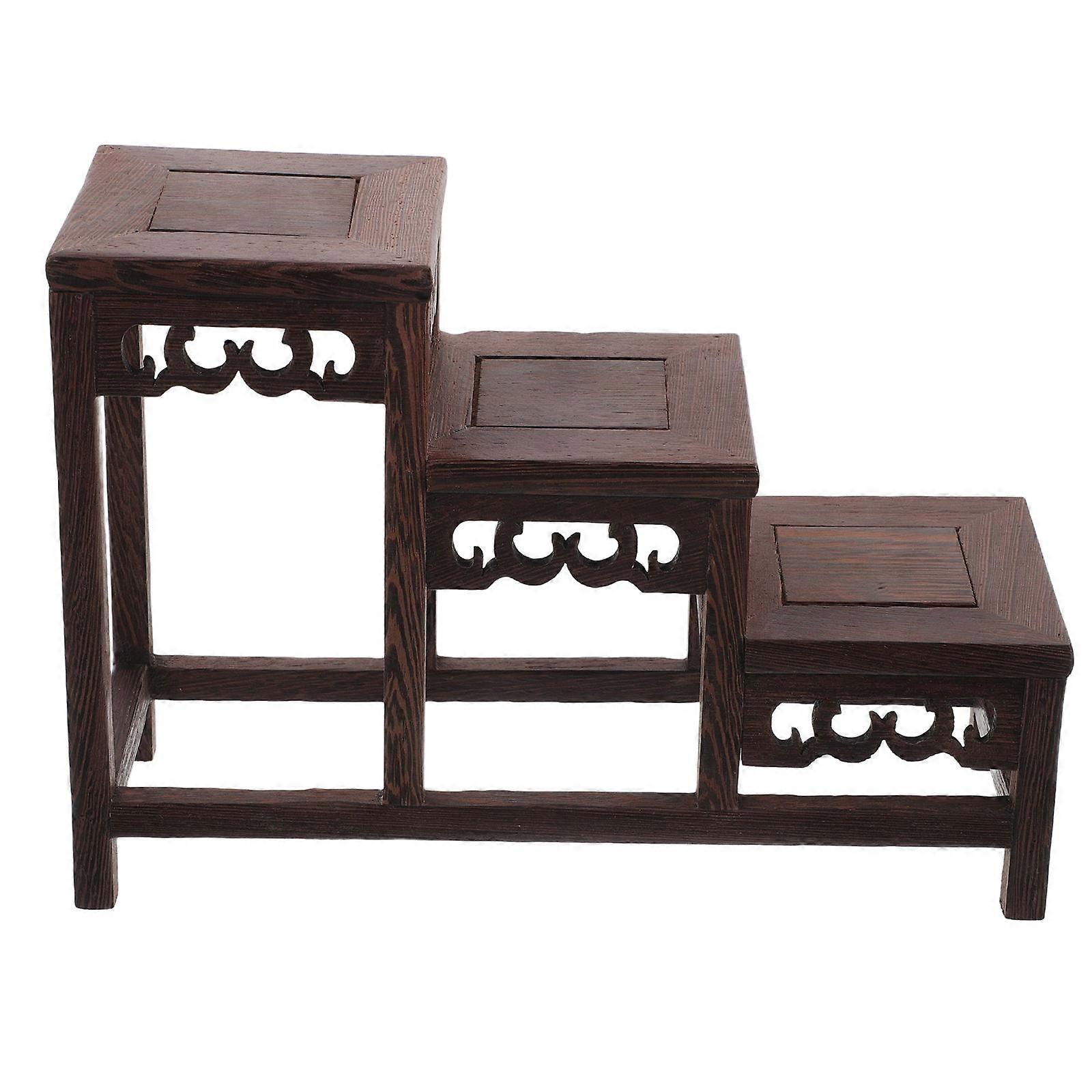 Worgeous Wood Display Stand for Earrings Cupcake and Set Rustic Risers