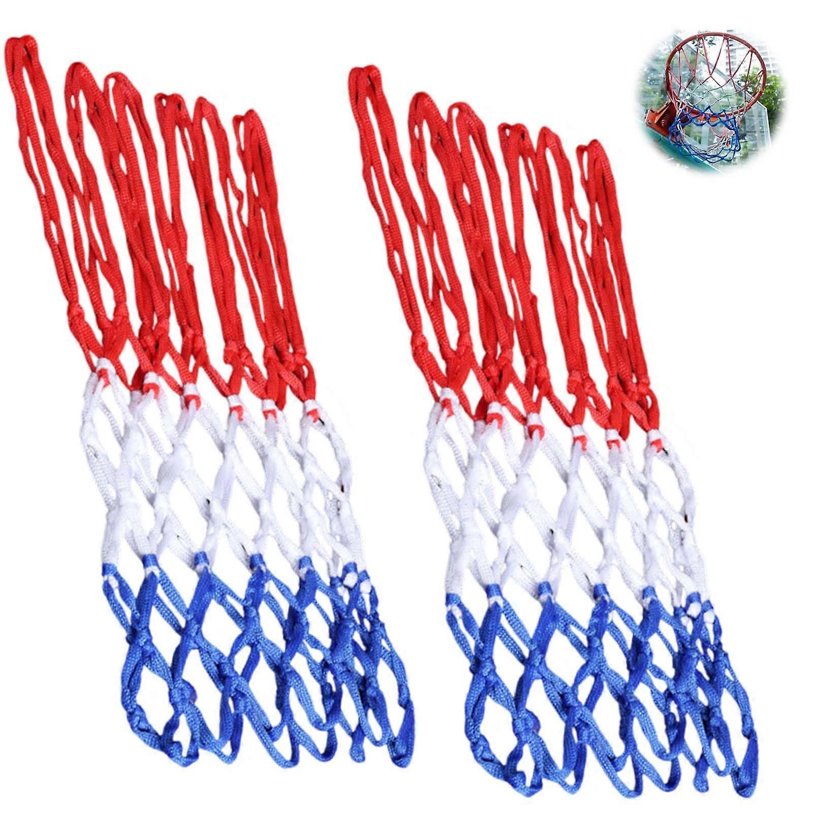 Pack of 2 Basketball Net, Durable All Weather Nylon Net for Standard Indoor or Outdoor Use, 12 Loops