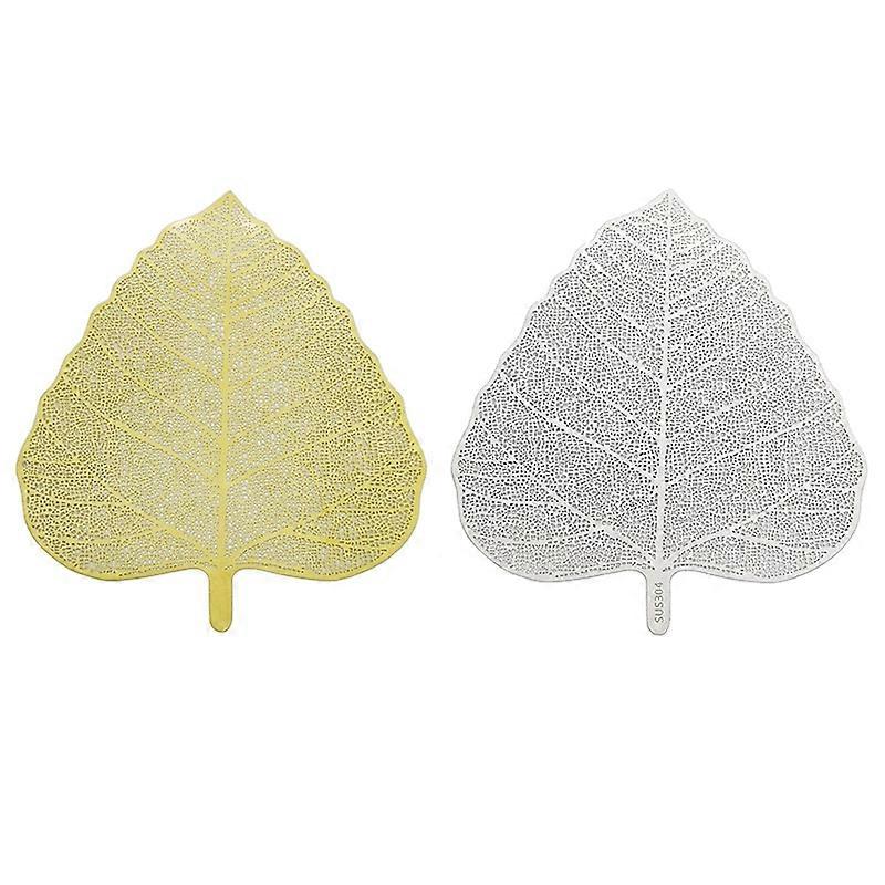 2x Stainless Steel Handmade Leaf Strainer, Tea Infuser , Tea Filter, Perfect for Loose Leaf Tea (Gol