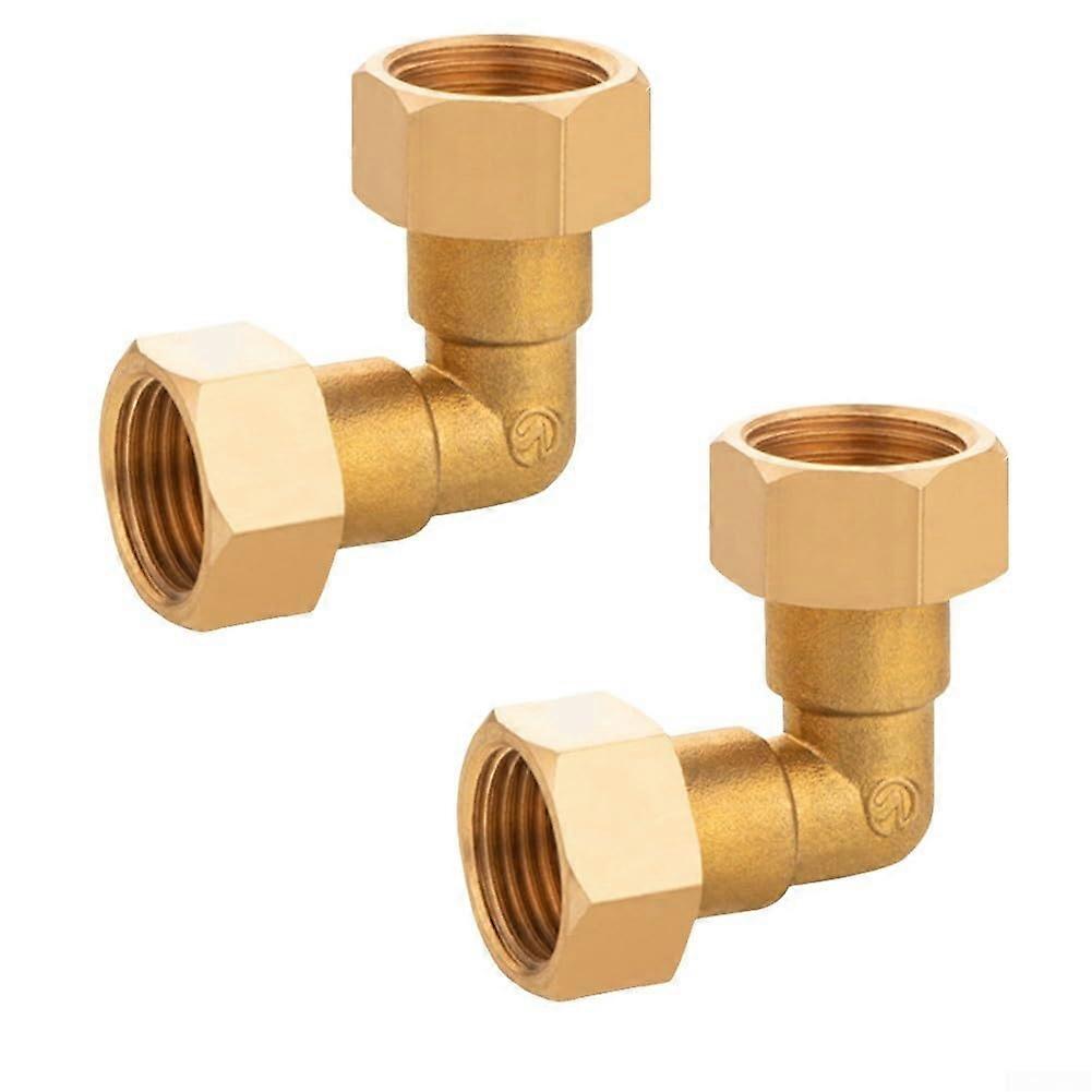 2 x brass connectors with secure screw mechanism for sanitary applications (B)