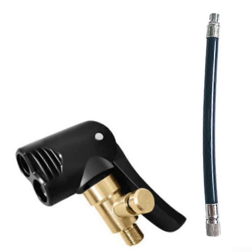 2-in-1 Vehicle Air Pump for Inflating Tires with Clamp Head for Cars and Motorcycles, Portable and Compact Design