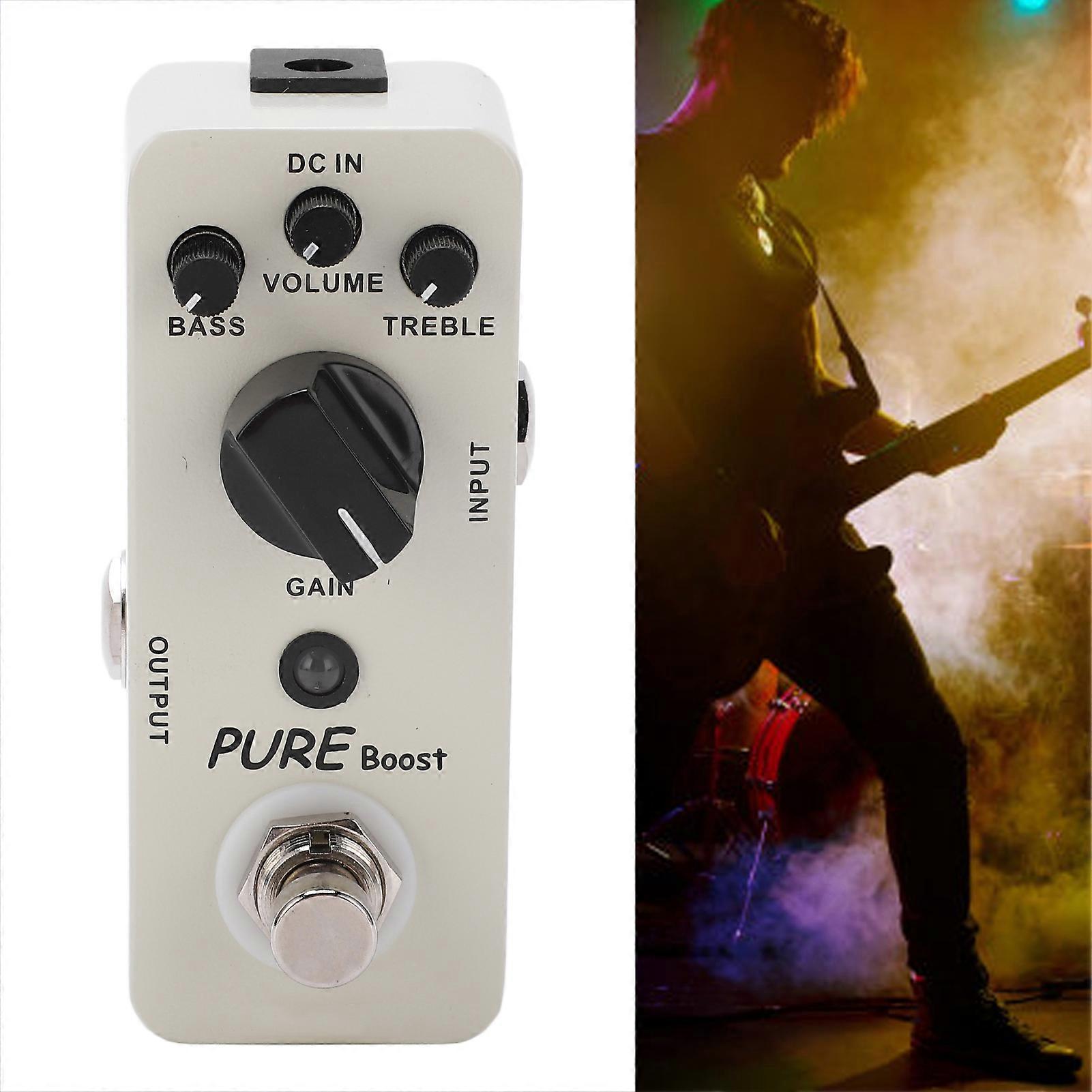 Pure Boost Effect 20dB Gain Acoustic Excitation Metal Effect Pedal 1/4in Mono Audio Interface 
