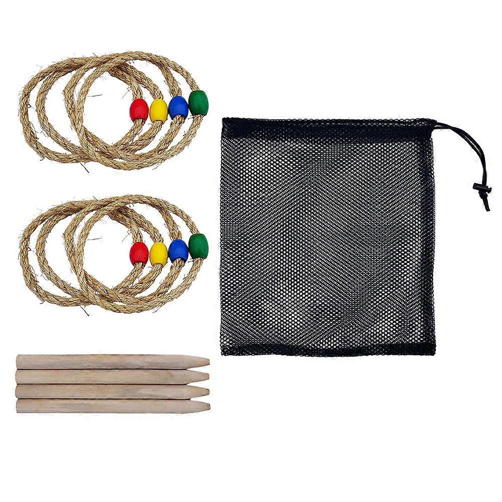 1 Set Funny Kids Ring Toss Game Colorful Throwing Rings Toy